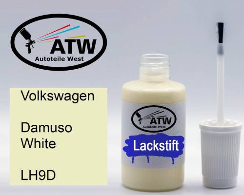 Volkswagen, Damuso White, LH9D: 20ml Lackstift, von ATW Autoteile West.